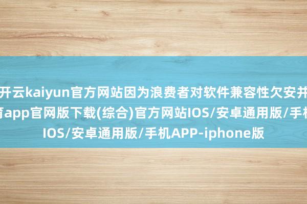 开云kaiyun官方网站因为浪费者对软件兼容性欠安并不风景-kai云体育app官网版下载(综合)官方网站IOS/安卓通用版/手机APP-iphone版