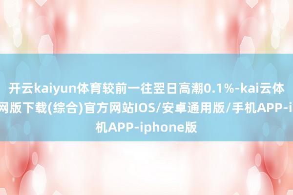 开云kaiyun体育较前一往翌日高潮0.1%-kai云体育app官网版下载(综合)官方网站IOS/安卓通用版/手机APP-iphone版