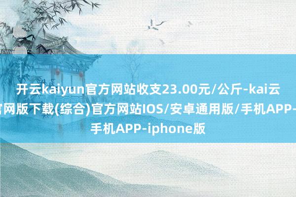 开云kaiyun官方网站收支23.00元/公斤-kai云体育app官网版下载(综合)官方网站IOS/安卓通用版/手机APP-iphone版