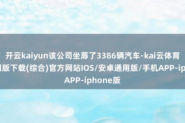 开云kaiyun该公司坐蓐了3386辆汽车-kai云体育app官网版下载(综合)官方网站IOS/安卓通用版/手机APP-iphone版