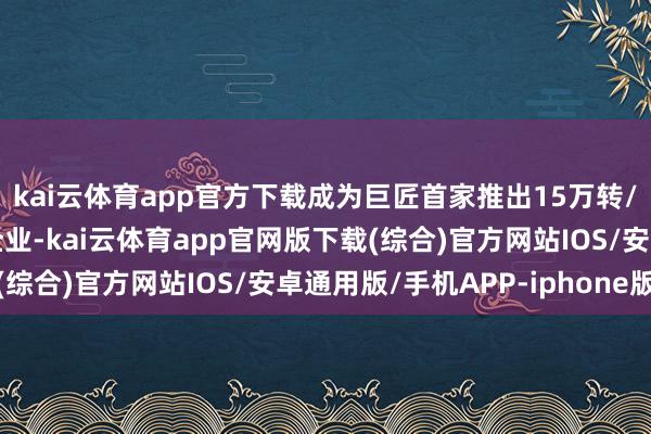 kai云体育app官方下载成为巨匠首家推出15万转/分钟高速数字马达的企业-kai云体育app官网版下载(综合)官方网站IOS/安卓通用版/手机APP-iphone版