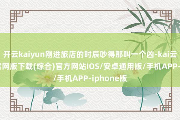 开云kaiyun刚进旅店的时辰吵得那叫一个凶-kai云体育app官网版下载(综合)官方网站IOS/安卓通用版/手机APP-iphone版