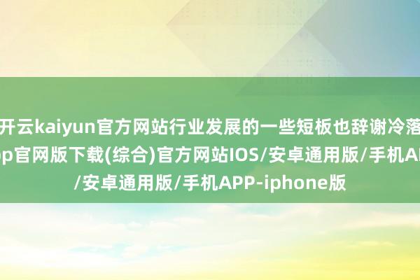 开云kaiyun官方网站行业发展的一些短板也辞谢冷落-kai云体育app官网版下载(综合)官方网站IOS/安卓通用版/手机APP-iphone版