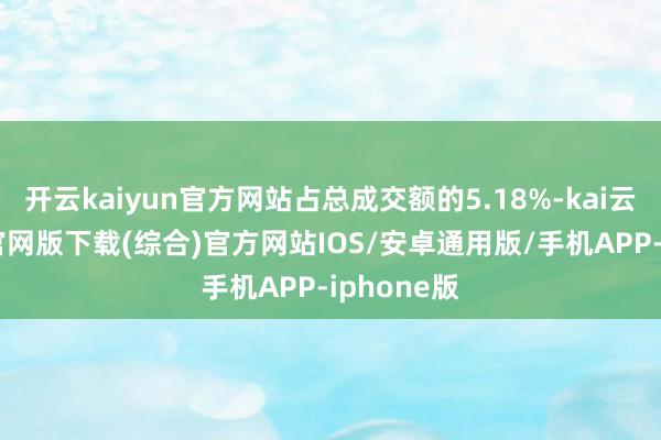 开云kaiyun官方网站占总成交额的5.18%-kai云体育app官网版下载(综合)官方网站IOS/安卓通用版/手机APP-iphone版