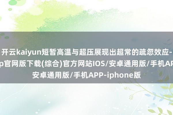 开云kaiyun短暂高温与超压展现出超常的疏忽效应-kai云体育app官网版下载(综合)官方网站IOS/安卓通用版/手机APP-iphone版