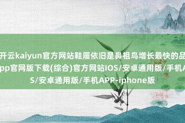 开云kaiyun官方网站鞋履依旧是鼻祖鸟增长最快的品类-kai云体育app官网版下载(综合)官方网站IOS/安卓通用版/手机APP-iphone版