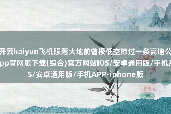 开云kaiyun飞机陨落大地前曾极低空掠过一条高速公路-kai云体育app官网版下载(综合)官方网站IOS/安卓通用版/手机APP-iphone版